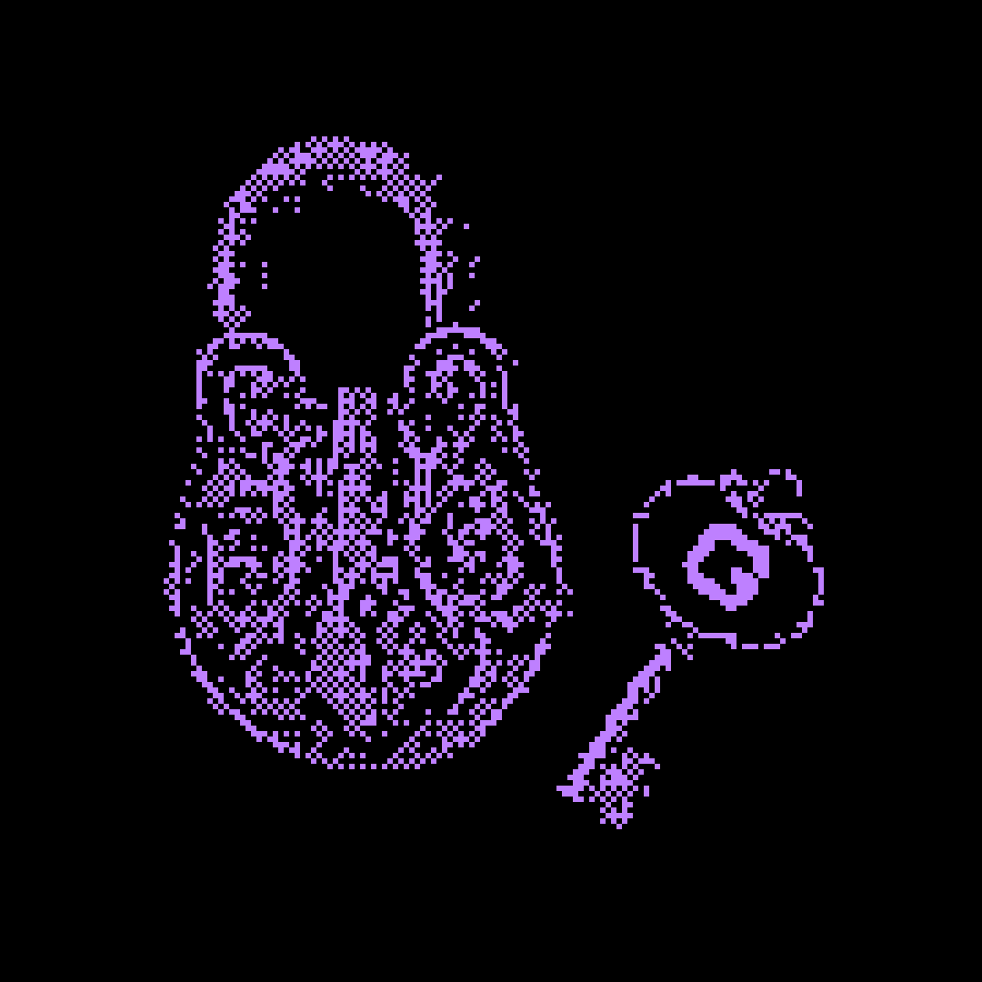 Lock dithered illustration